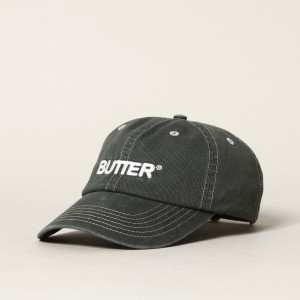 Butter Goods Rounded Logo Cap Black White